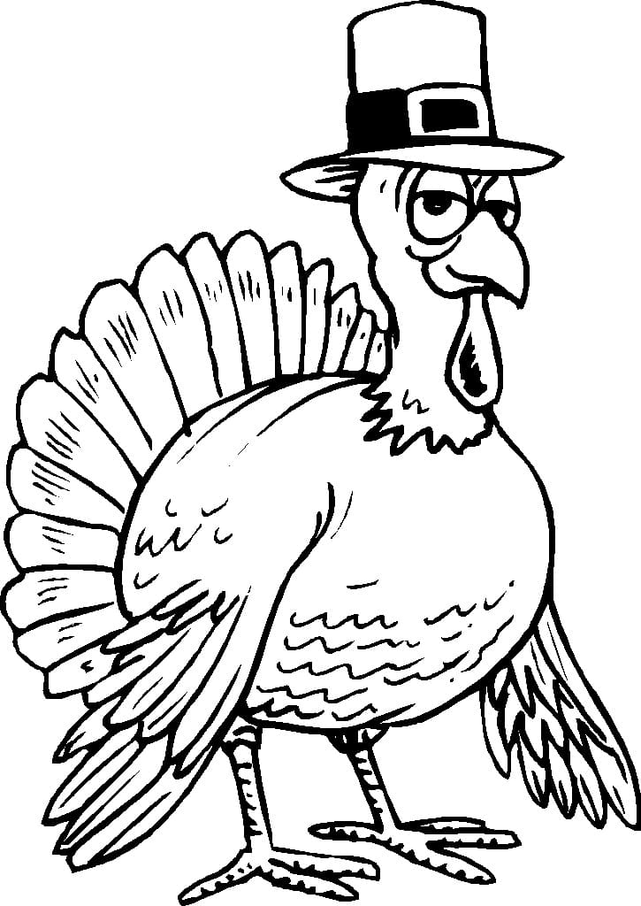 Une Dinde coloring page