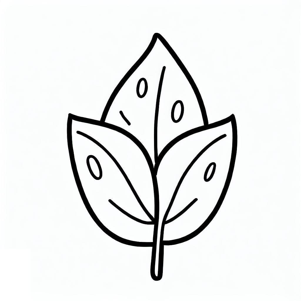 Une Feuille d’Arbre coloring page