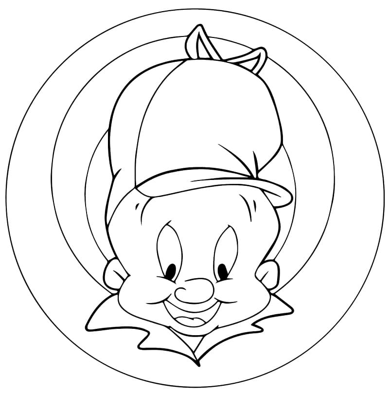 Visage de Elmer Fudd coloring page