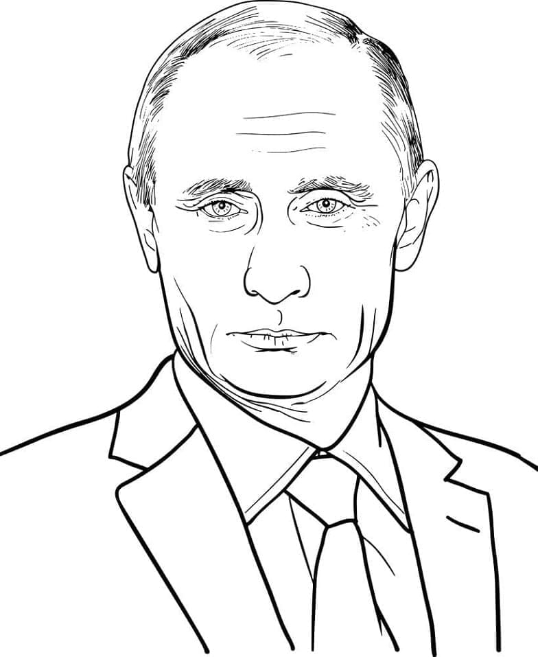 Coloriage Vladimir Poutine