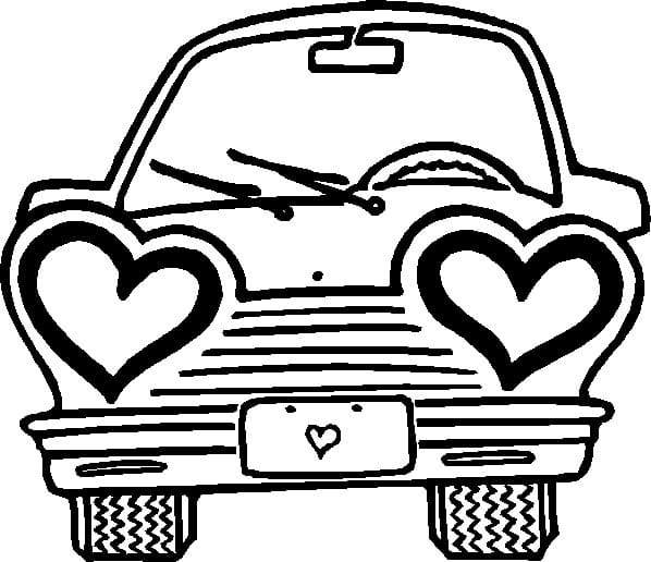 Voiture d’Amour coloring page
