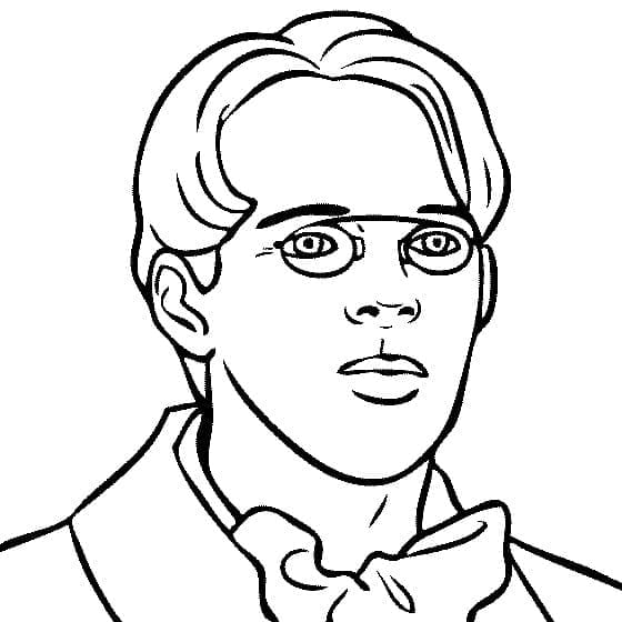 William Butler Yeats coloring page