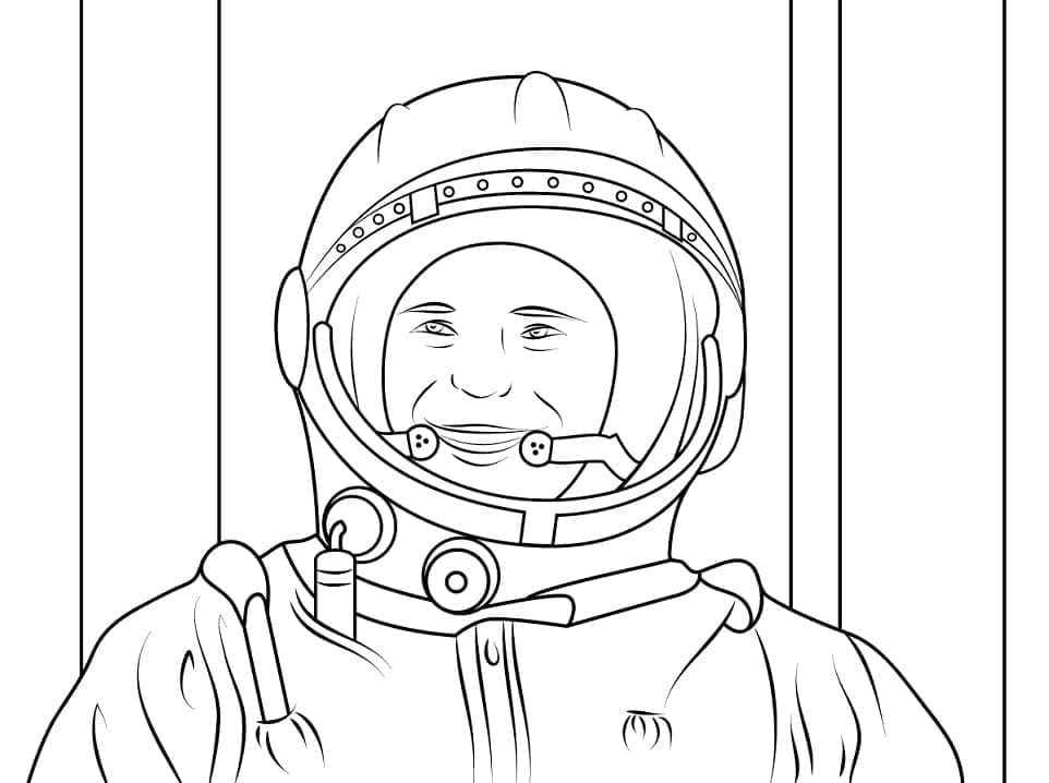Coloriage Youri Gagarine