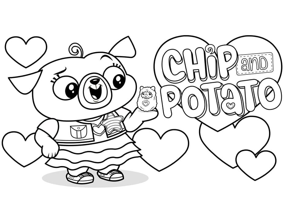 Dessin Gratuit de Chip et Patate coloring page