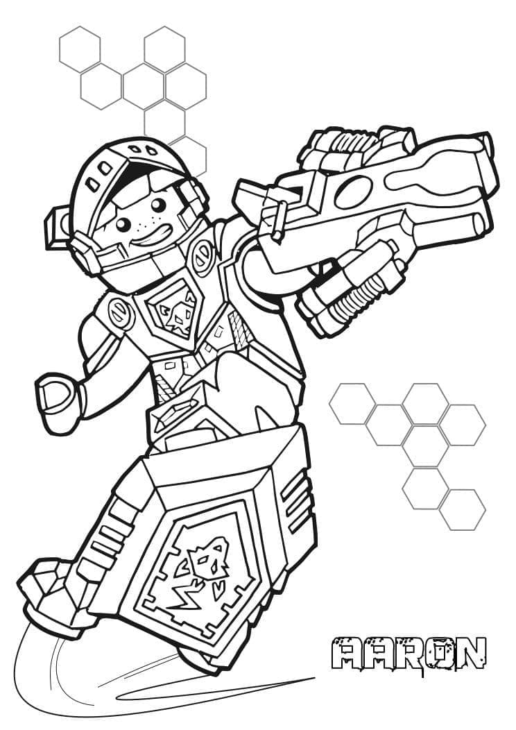 Aaron dans Lego Nexo Knights coloring page
