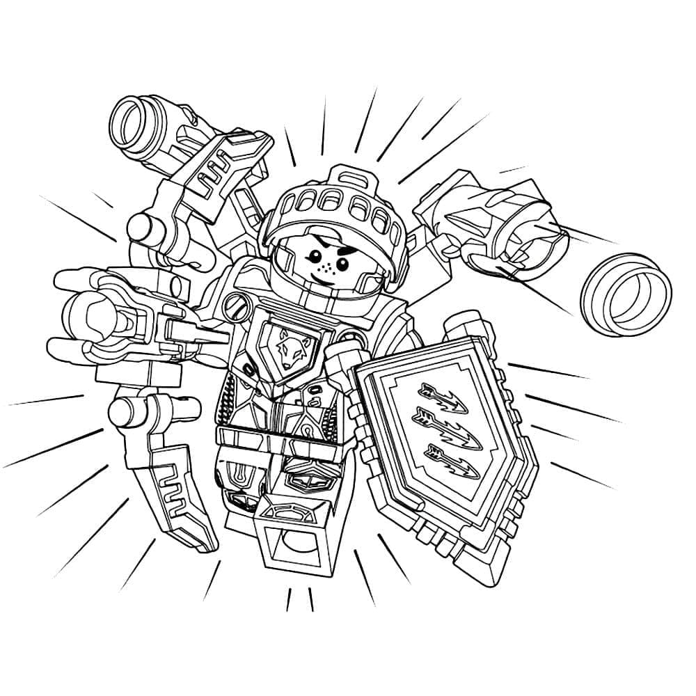 Aaron de Lego Nexo Knights coloring page