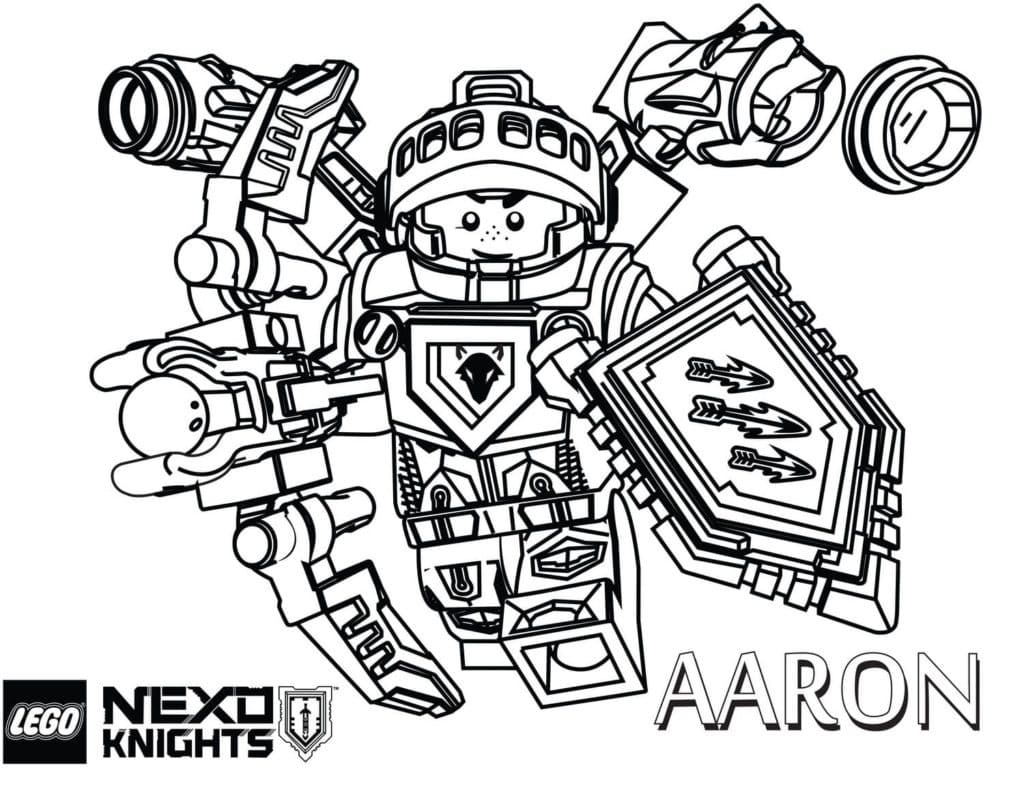 Aaron Lego Nexo Knights coloring page