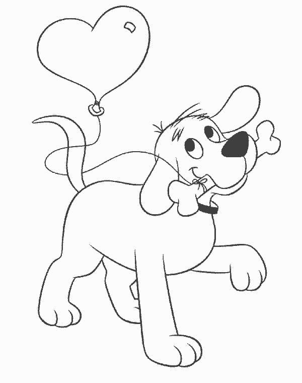 Adorable Clifford coloring page