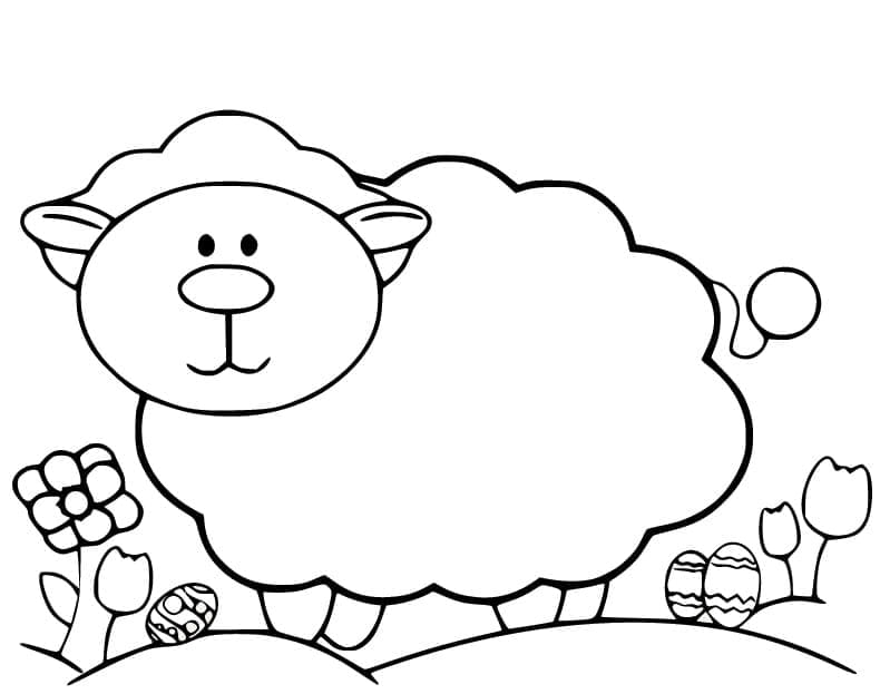 Coloriage Adorable Mouton