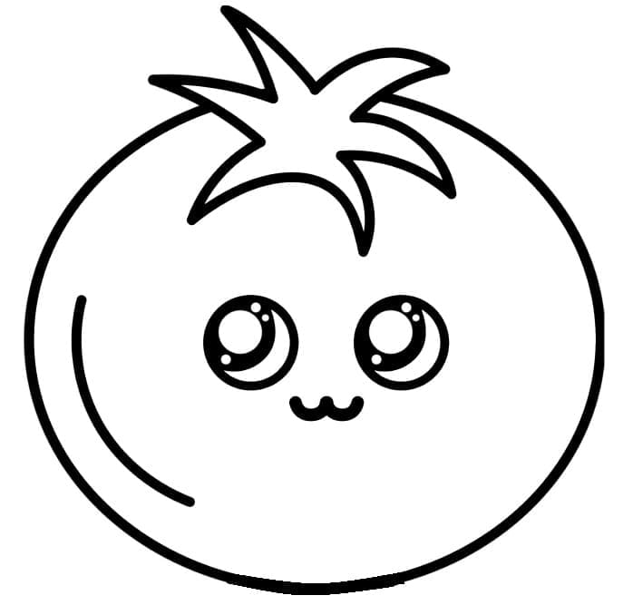 Coloriage Adorable Tomate