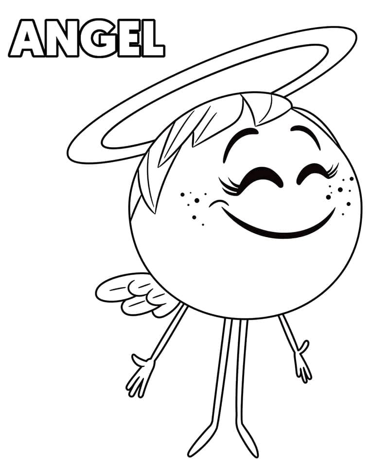 Angel de Le Monde secret des Emojis coloring page