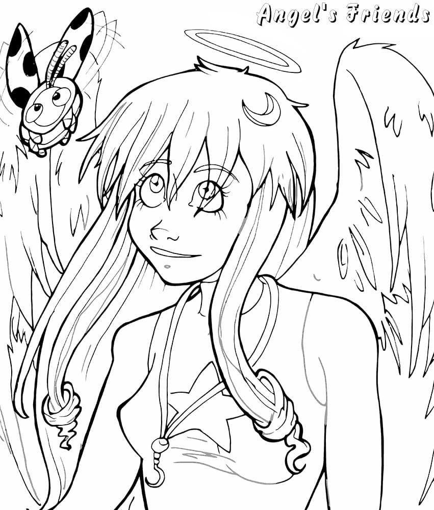 Coloriage Angels Friends Gratuit Pour les Enfants