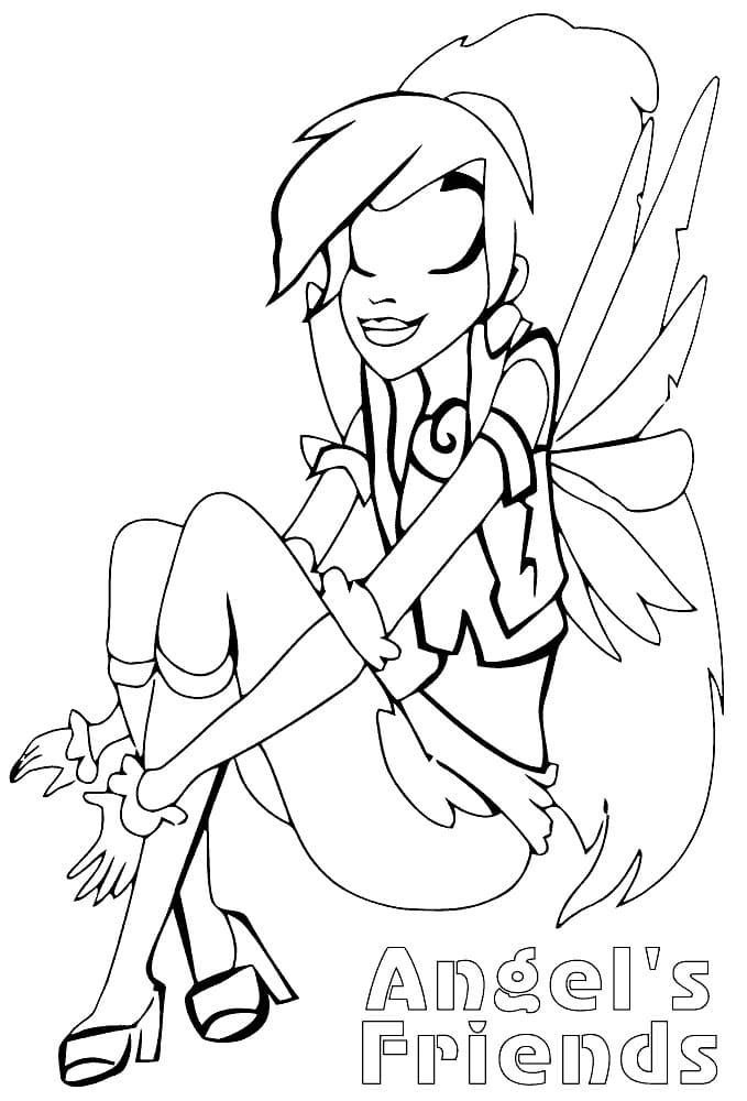 Coloriage Angels Friends Gratuit