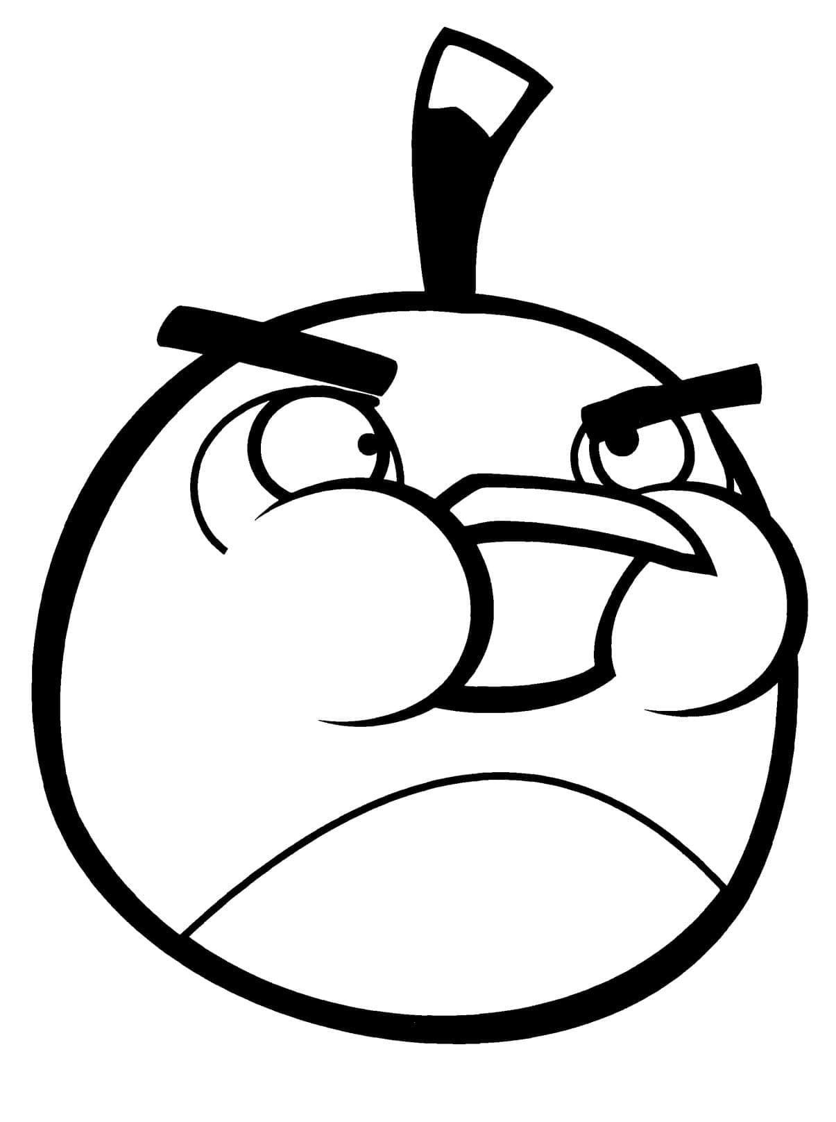 Coloriage Angry Birds Bombe
