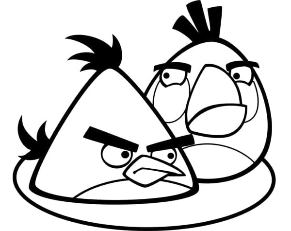 Coloriage Angry Birds Chuck et Mathilda