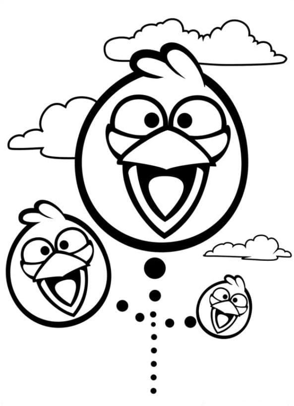 Coloriage Angry Birds Jim, Jake et Jay