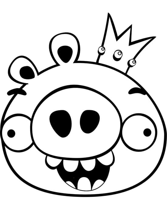 Coloriage Angry Birds King Pig