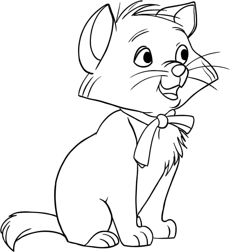 Aristochats Berlioz coloring page