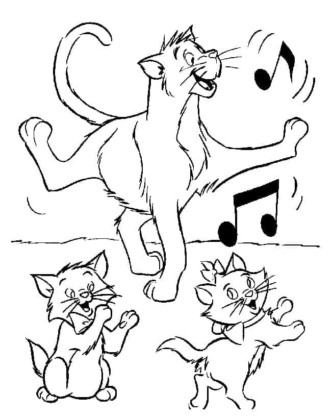 Aristochats Gratuits coloring page