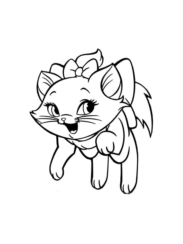 Coloriage Aristochats Marie Heureuse