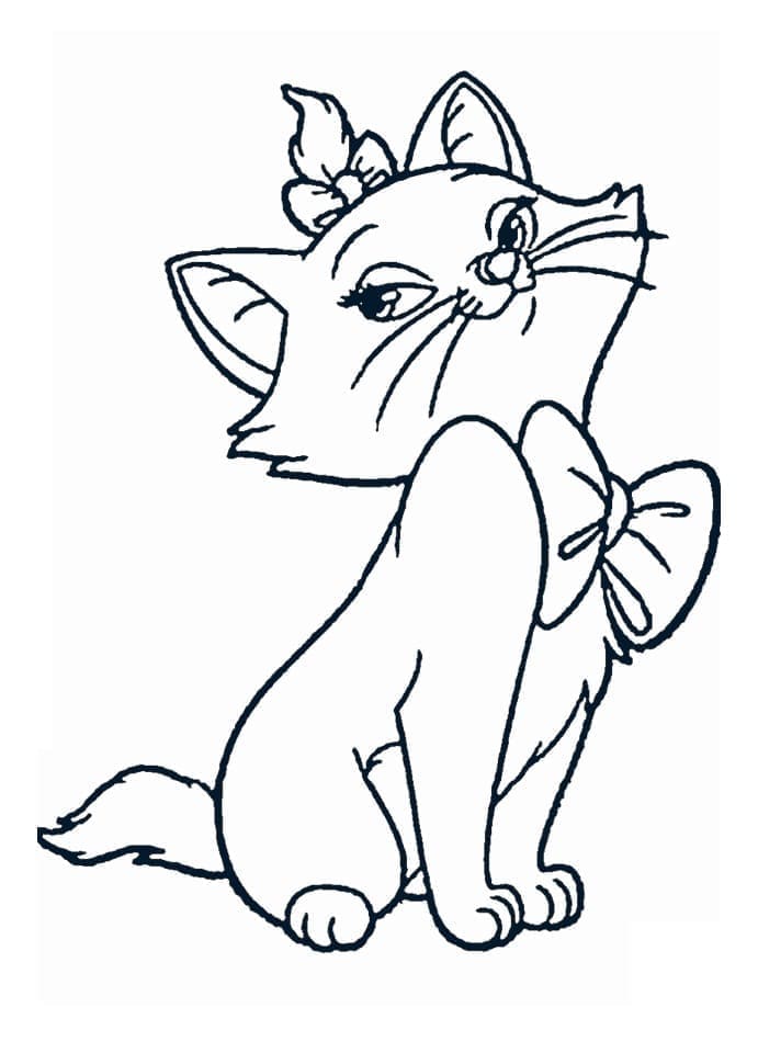 Aristochats Marie Mignonne coloring page