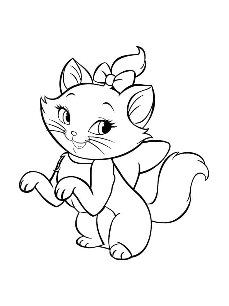 Aristochats Marie coloring page