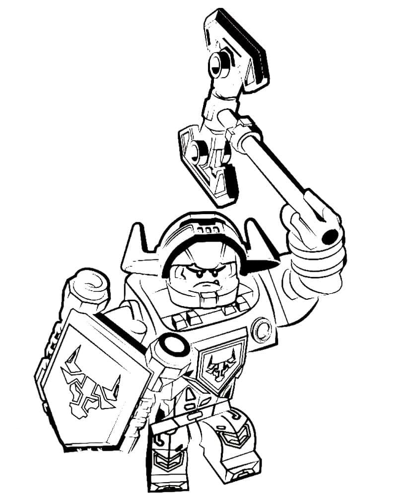 Axl dans Lego Nexo Knights coloring page