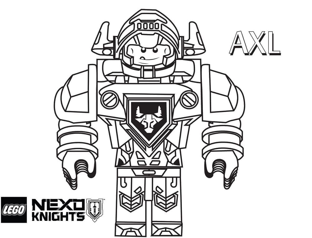 Axl de Lego Nexo Knights coloring page