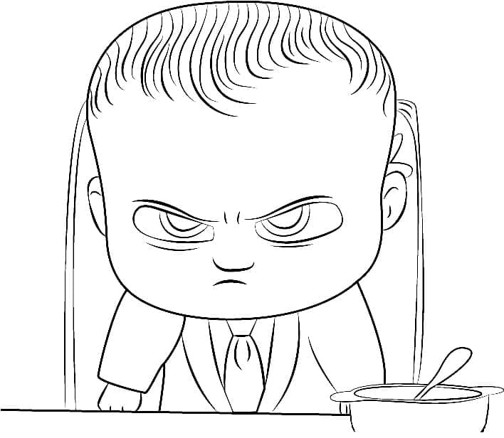 Baby Boss en Colère coloring page