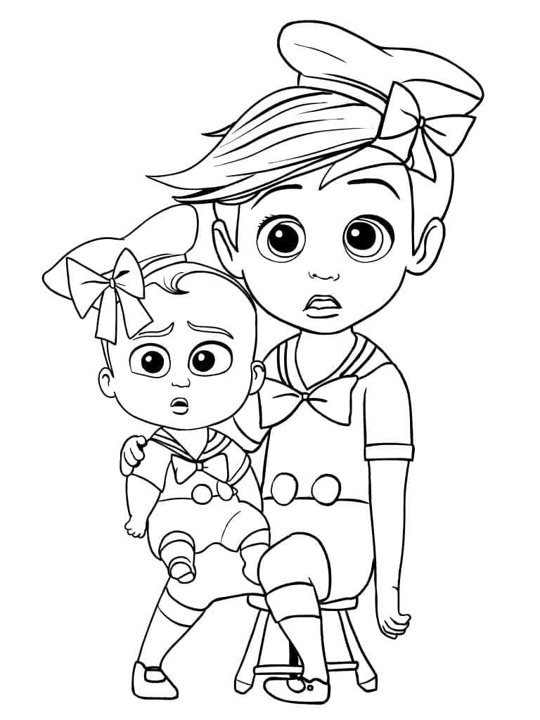 Baby Boss et Tim Templeton coloring page