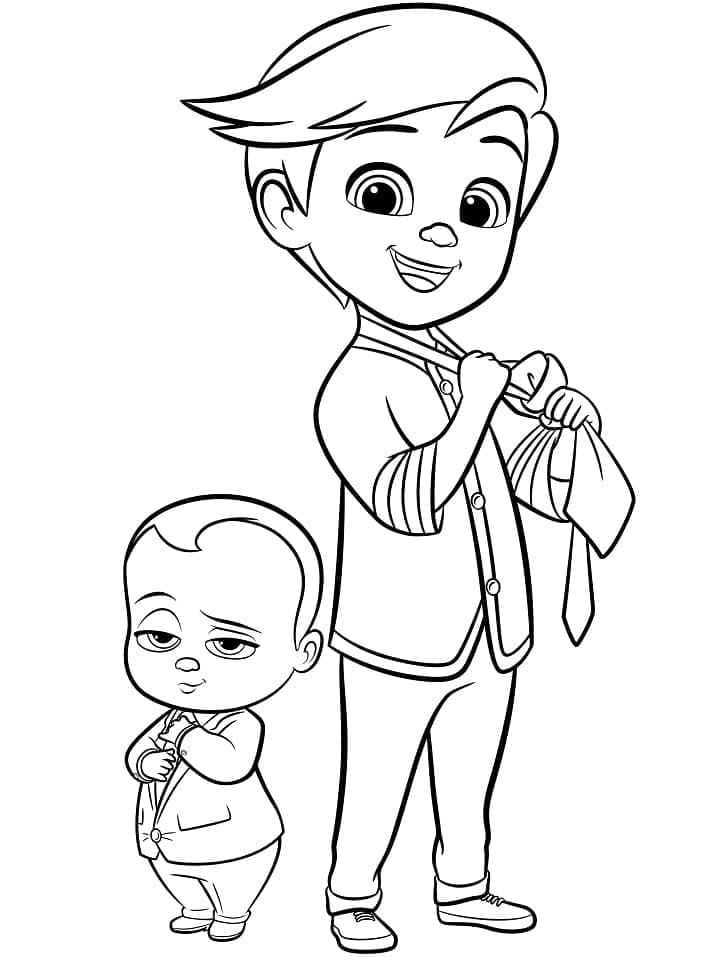 Coloriage Baby Boss et Timothy