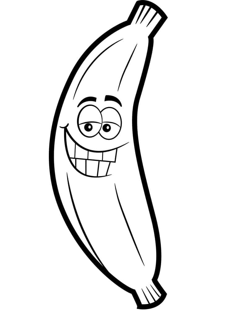 Banane avec Visage coloring page