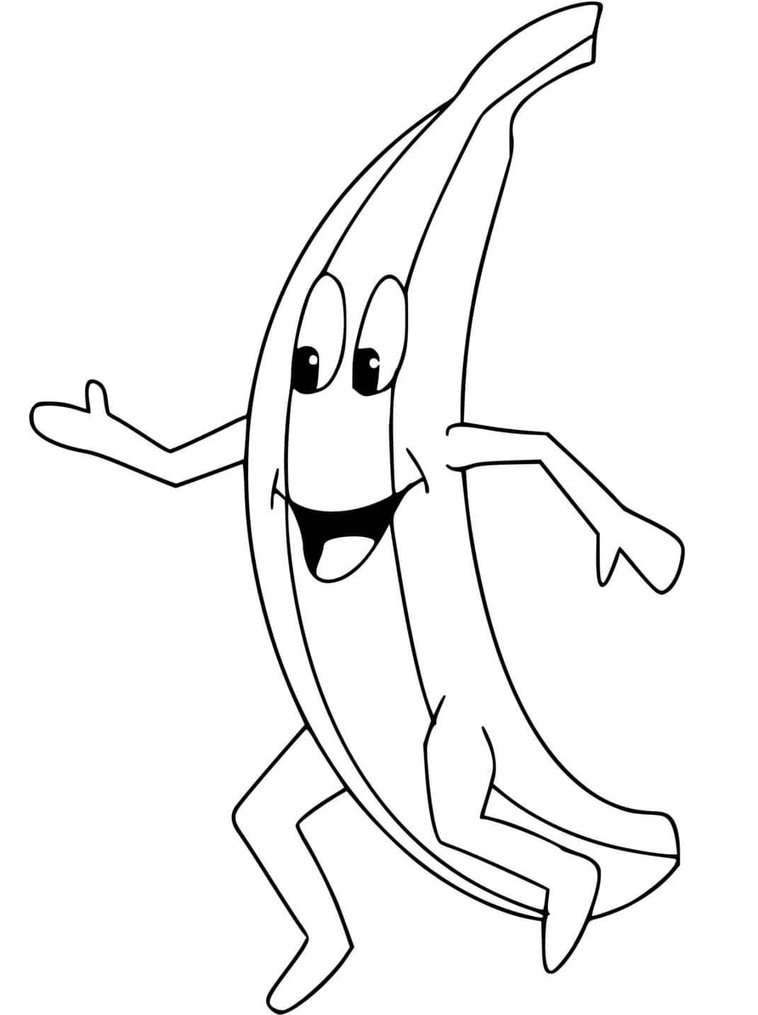 Banane Heureuse coloring page