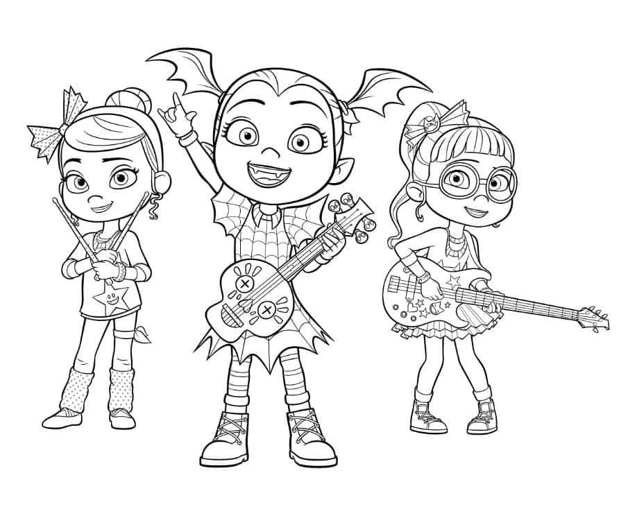 Coloriage Bande de Vampirina