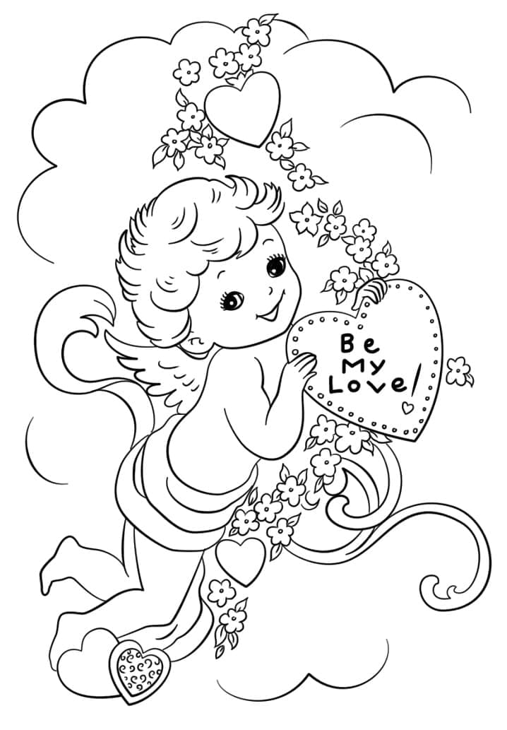 Beau Cupidon coloring page