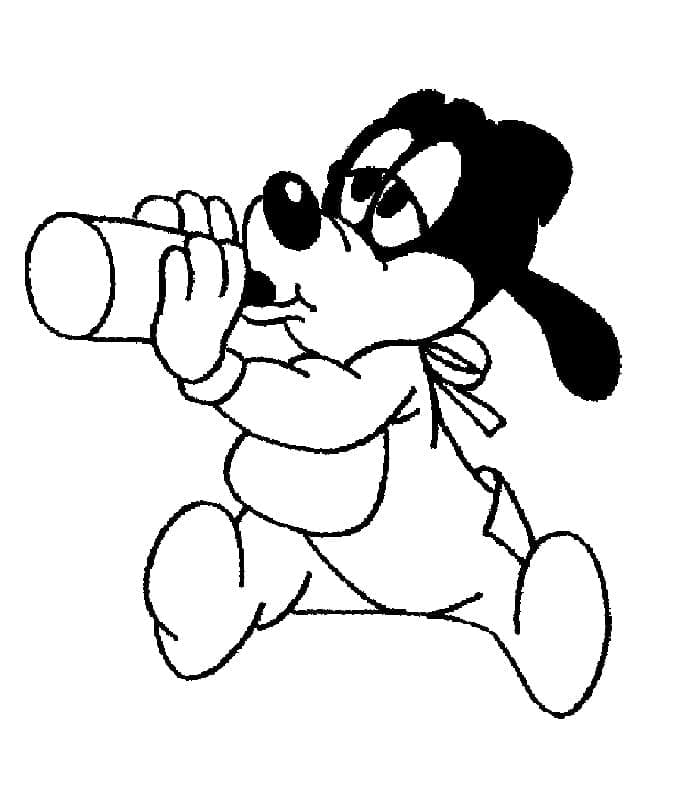 Bébé Dingo Disney coloring page