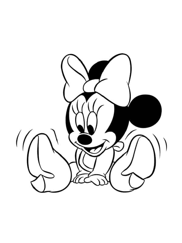 Coloriage Bébé Minnie Mouse Disney