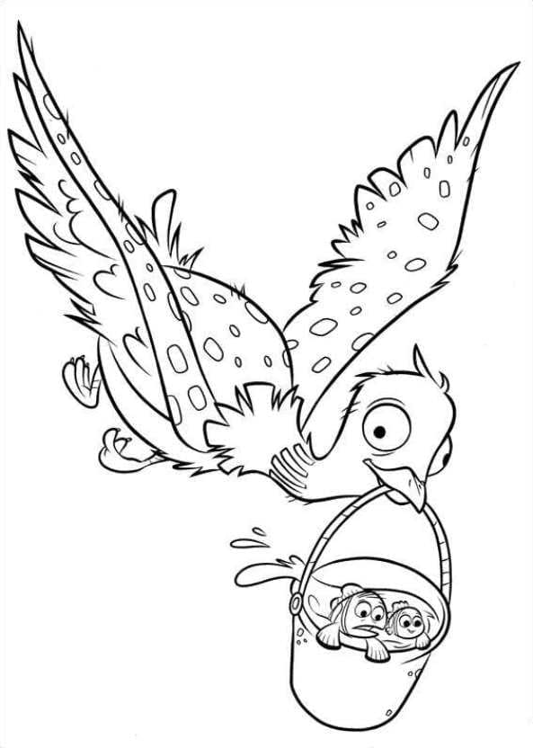 Becky, Marin et Nemo coloring page