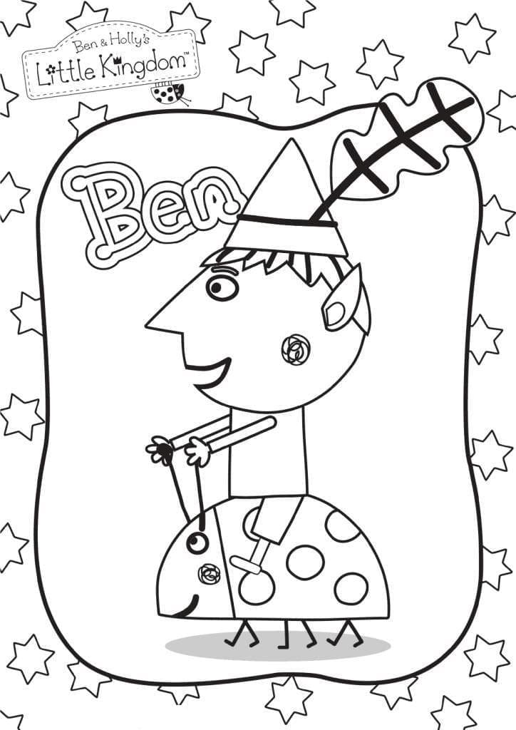 Coloriage Ben de Petit Royaume De Ben Et Holly