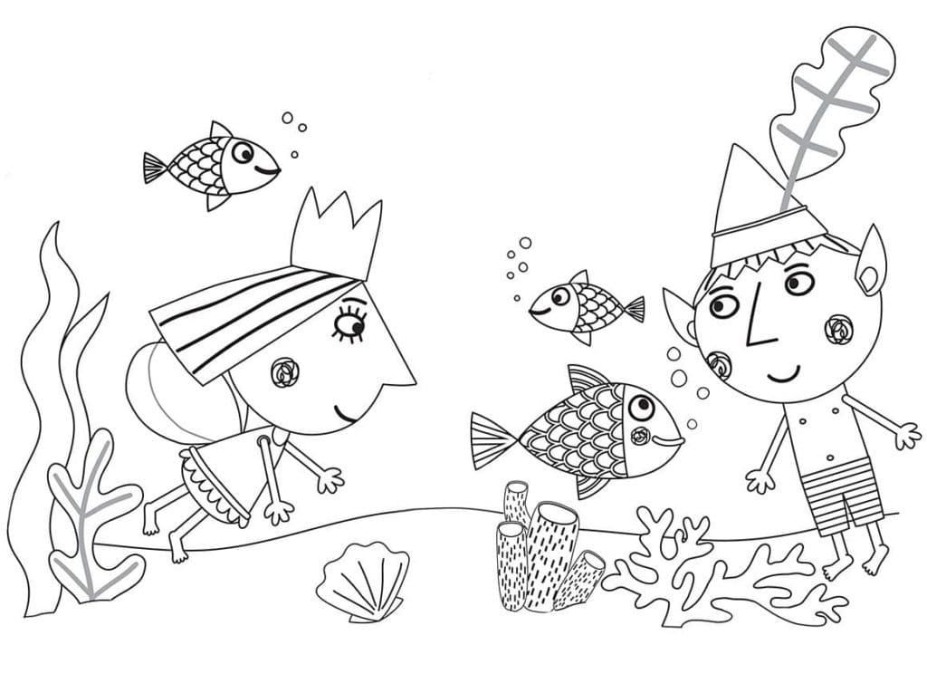 Ben et Holly Nagent coloring page