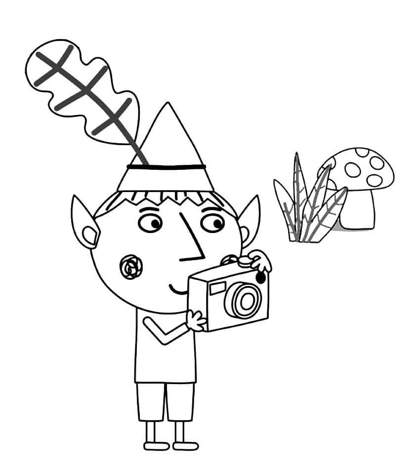 Ben l’Elfe de Le Petit Royaume De Ben Et Holly coloring page