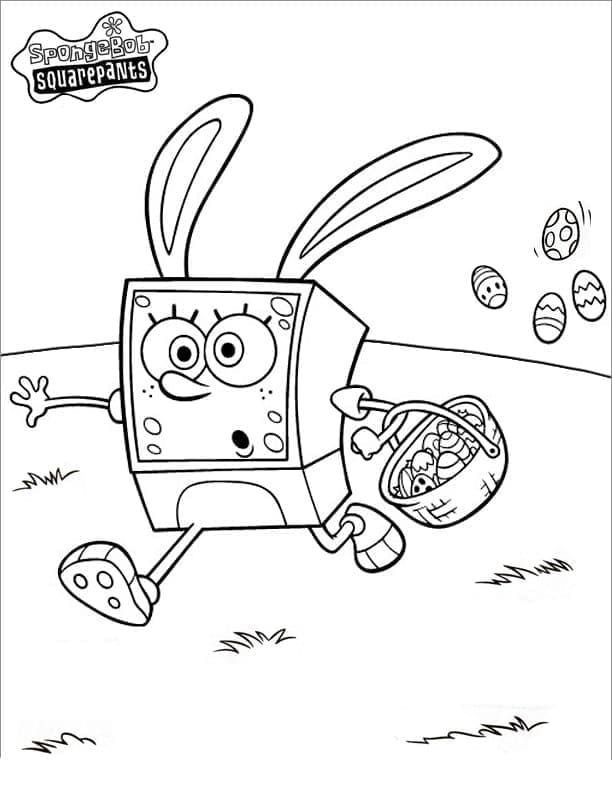 Bob l’Éponge à Pâques coloring page