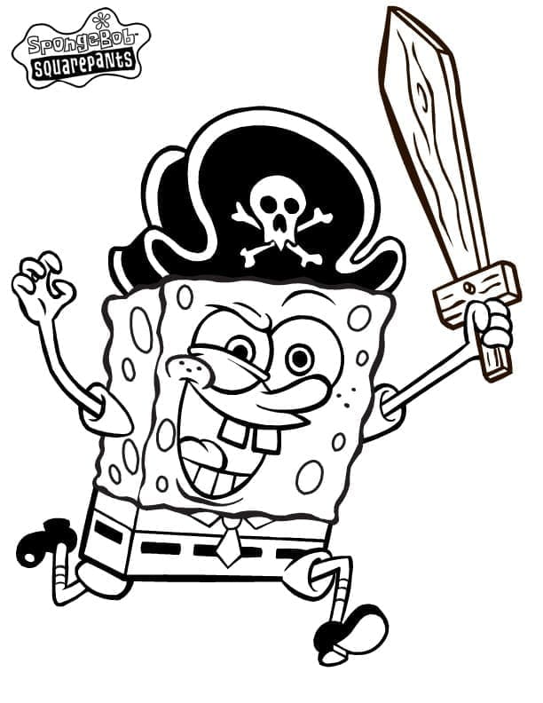 Bob l’Éponge le Pirate coloring page