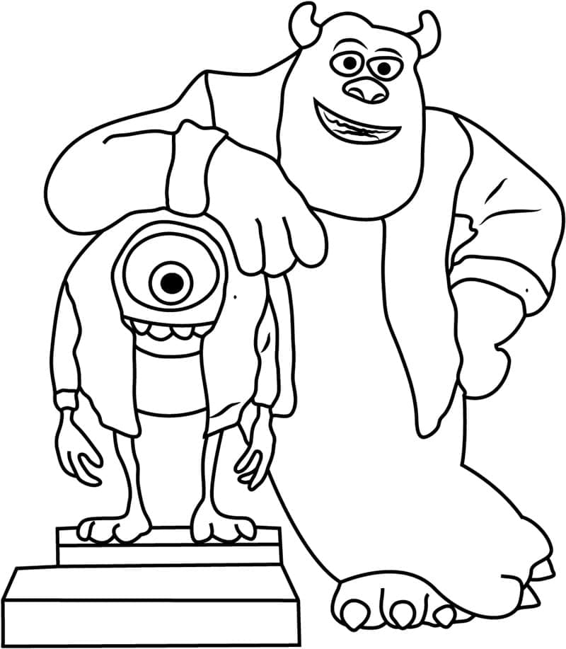 Bob Razowski et Jacques Sullivan coloring page