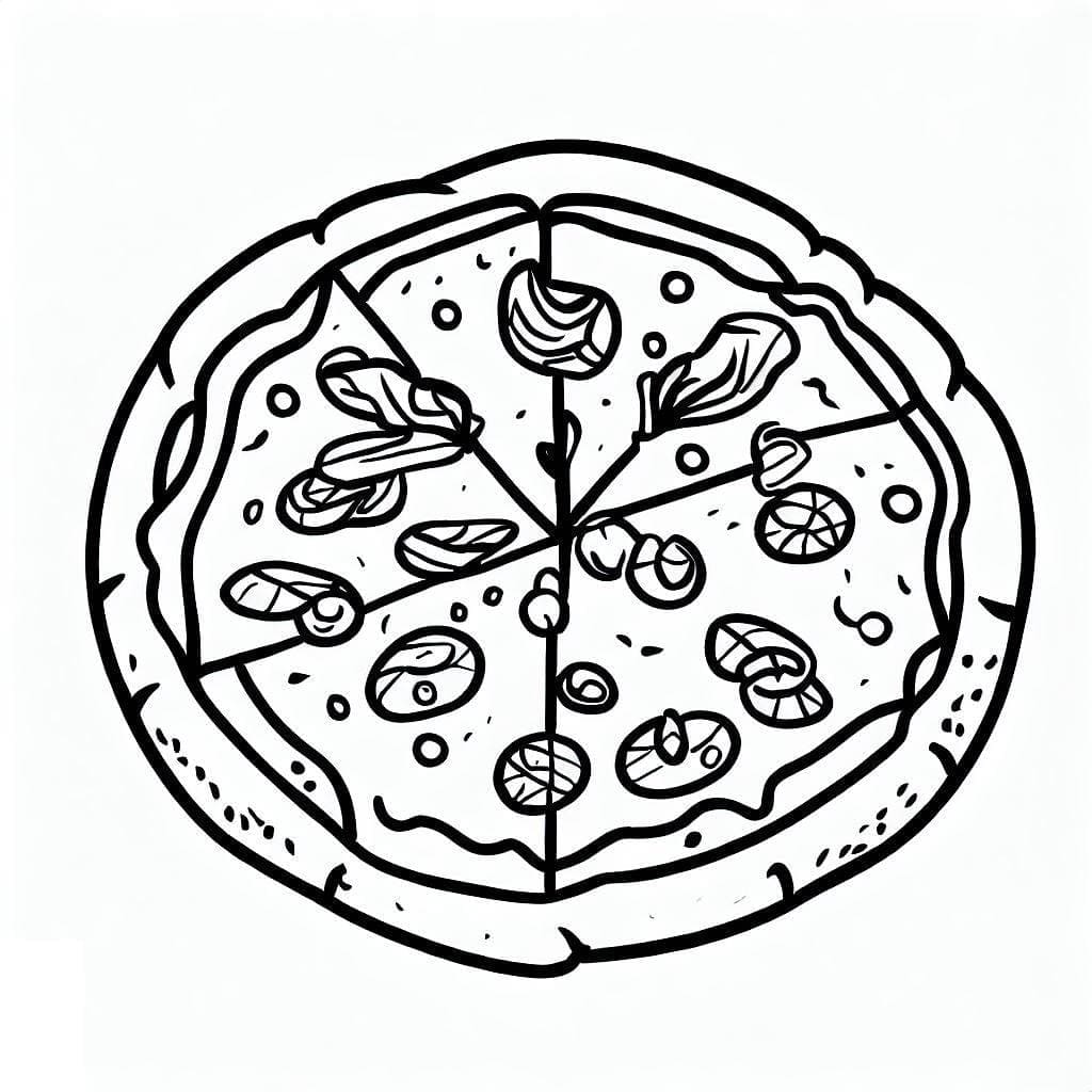 Bonne Pizza coloring page