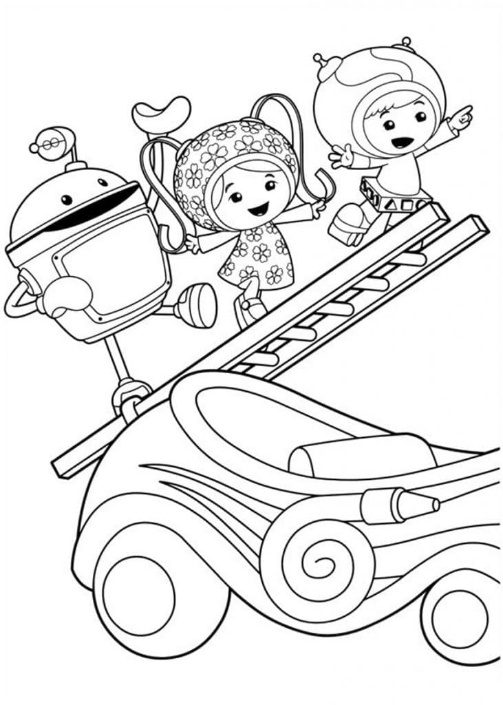 Bot, Milli et Geo coloring page