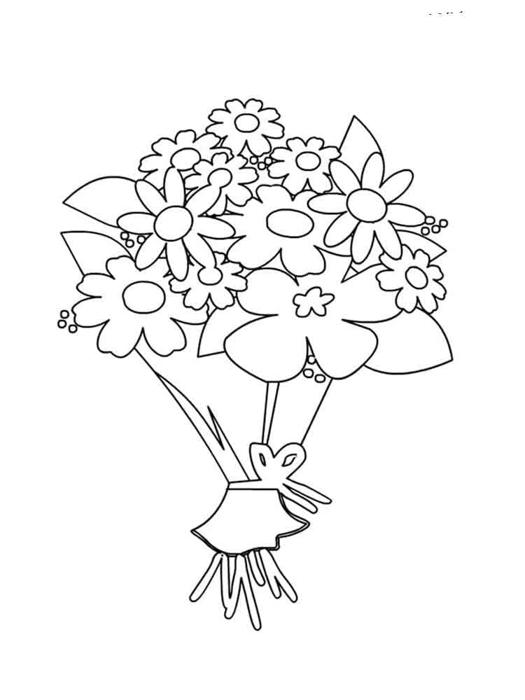 Coloriage Bouquet de Fleurs Gratuit