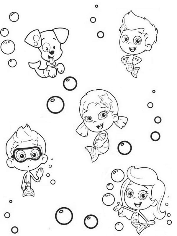 Bubulle Guppies Gratuit coloring page