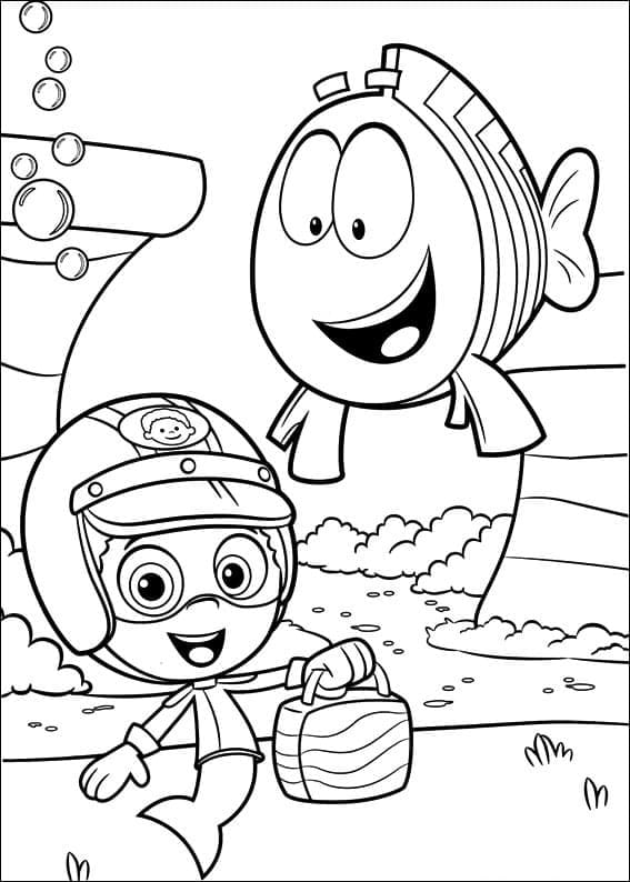 Bubulle Guppies Imprimable coloring page