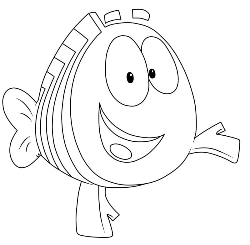 Bubulle Guppies Le Professeur Cooper coloring page
